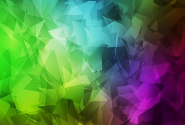 Açık Pembe, yeşil vektör üçgen çizim. Çokgen tarzda tamamen yeni bir renk çizimi. İşiniz için yepyeni bir tasarım..