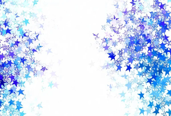 Light Pink Blue Vector Pattern Christmas Stars Modern Geometrical Abstract — Stock Vector
