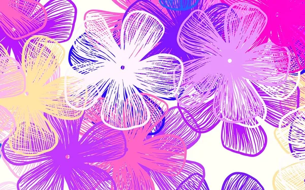 Luz Multicolor Vector Patrón Natural Con Flores Flores Con Degradado — Vector de stock