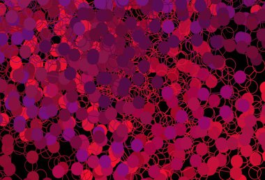 Koyu mor, daireli pembe vektör şablonu. Bulanık dekoratif tasarım baloncuklu soyut tarzda. Güzel web siteleri için desen.