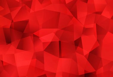 Açık Kırmızı Vektör soyut mozaik arkaplan. Çokgen soyut çizim ve gradyan. Arkaplanlarınız için desenli desen.