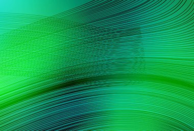 Açık yeşil çizgili vektör düzeni. Soyut tarzda gradyan çizgilerle akıllı illüstrasyon. İşiniz için en iyi tasarım.