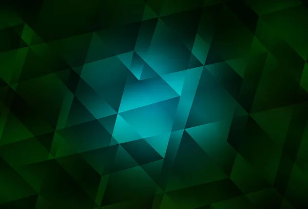 Dark Green Vector Polygon Abstract Backdrop Completely New Color Illustration — Stock Vector