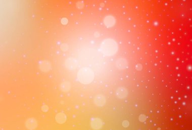 Açık Kırmızı, Yeni Yıl tarzında sarı vektör düzeni. Gradyan Noel elementleri içeren bir Akıllı Çizim. Harfler ve tipografi için şablon.