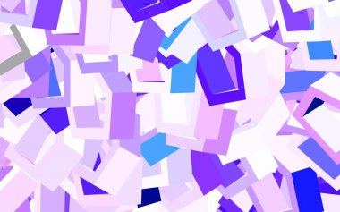 Açık Mor, renkli altıgenli pembe vektör deseni. Bulanık arkaplanda renkli altıgenler. Reklamlar, broşürler için desen.