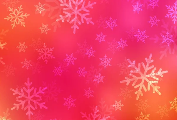 Light Pink Yellow Vector Backdrop Holiday Style Colorful Illustration Christmas — Stock Vector