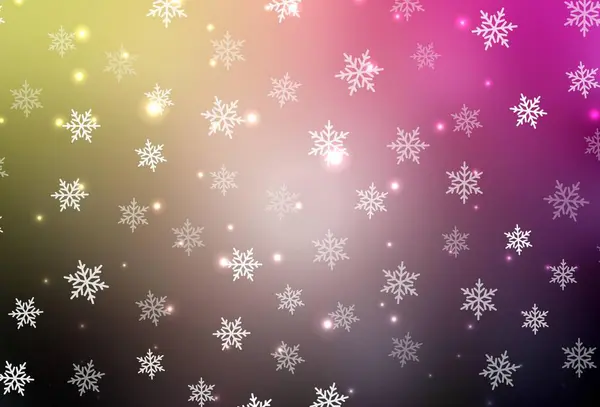 Donkerroze Geel Vector Patroon Kerststijl Een Smart Illustration Met Gradiënt — Stockvector