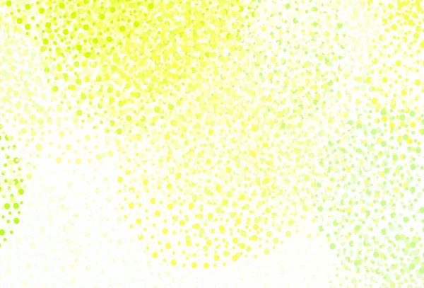 Hellgrünes Gelbes Vektorlayout Mit Kreisformen Unscharfe Blasen Auf Abstraktem Hintergrund — Stockvektor