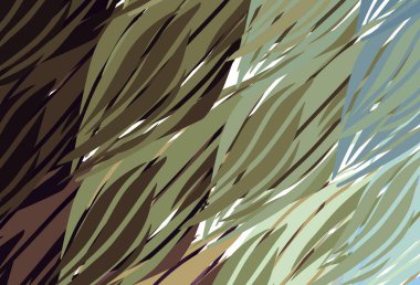 Koyu mavi, eğri çizgili sarı vektör arkaplan. Değişken çizgileri olan renkli geometrik örnek. Web siteniz için soyut tasarım.