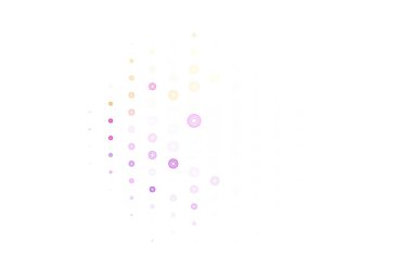 Açık Pembe, diskli sarı vektör dokusu. Bulanık dekoratif tasarım baloncuklu soyut tarzda. Fütürist reklamlar ve kitapçıklar için şablon.