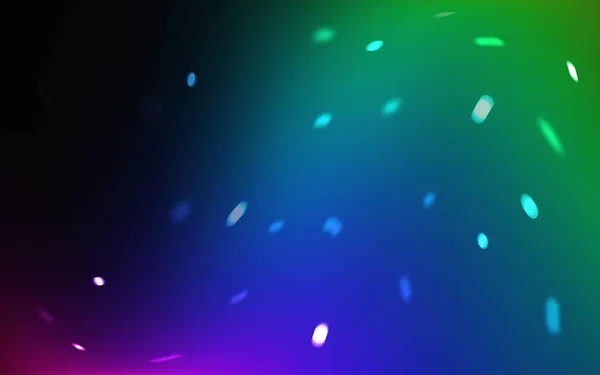 Mörk Multifärgad Vektorstruktur Med Färgade Snöflingor Glitter Abstrakt Illustration Med — Stock vektor