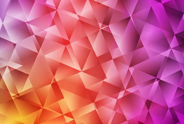 Rose Clair Vecteur Jaune Brillant Fond Triangulaire Illustration Colorée Dans — Image vectorielle