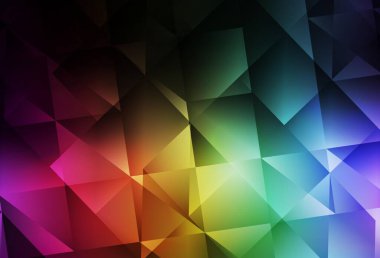 Karanlık çokrenkli vektör düşük polimer arkaplan. Çokgen soyut çizim ve gradyan. Web siteniz için çokgen tasarım.