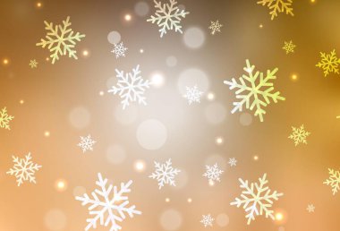 Karnaval tarzında hafif turuncu vektör şablonu. Noel sembolleri ve tabelaları ile renkli çizimler. Üniversitenin tanıtımı için akıllı tasarım.