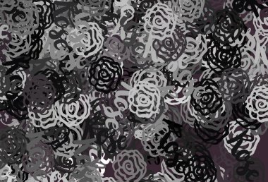 Rastgele şekilli koyu gri vektör deseni. Rastgele şekillerle soyut tarzda dekoratif tasarım. Bir cep telefonu için arka plan.