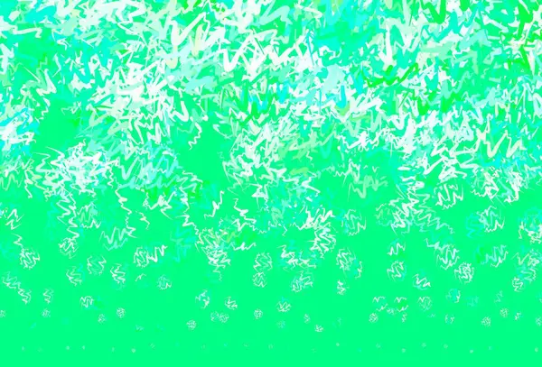 Bükülmüş çizgileri olan açık yeşil vektör deseni. Eğilimli zarif, parlak bir çizim. Marka kitabı için şık bir desen.