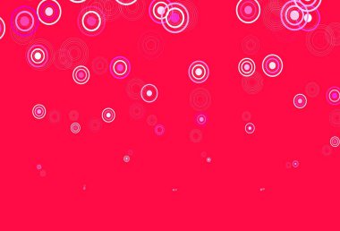 Açık Mor, daireli pembe vektör şablonu. Renkli su damlaları olan modern soyut çizimler. Marka kitabınız için yeni şablon.