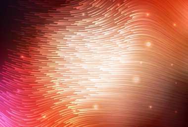 Bükülmüş çizgileri olan koyu kırmızı vektör arka plan. Eğimli çizgileri olan zarif parlak bir illüstrasyon. Marka kitabı için şık bir desen.