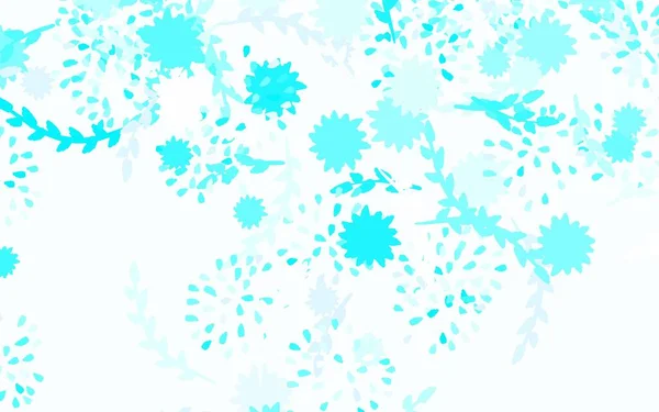 Light Blue Green Vector Elegant Background Flowers Roses Illustration Colorful — Stock Vector