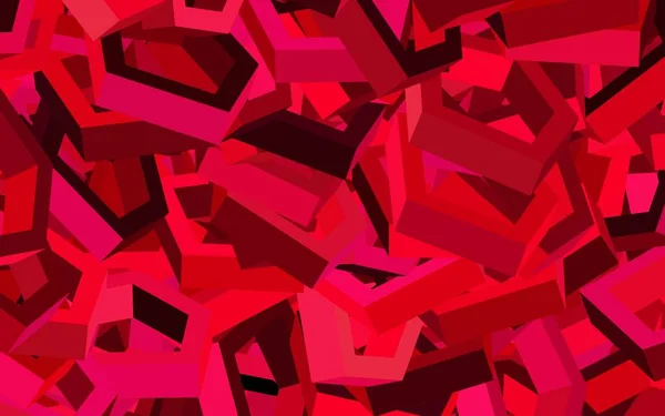 Mörk Rosa Vektor Bakgrund Med Uppsättning Hexagoner Illustration Färgade Hexagoner — Stock vektor