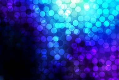 Lekeli koyu mavi vektör arkaplan. Doğa tarzında bulanık halkaları olan güzel renkli çizimler. Marka kitabınız için yeni şablon.