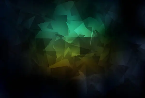 Azul Oscuro Vector Verde Brillante Fondo Triangular Muestra Geométrica Triangular — Archivo Imágenes Vectoriales