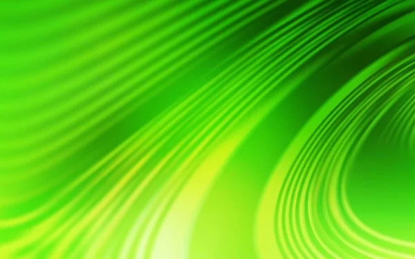 Hellgrüne Vektorkulisse Mit Gebogenen Linien Kreative Illustration Halbtonstil Mit Farbverlauf — Stockvektor