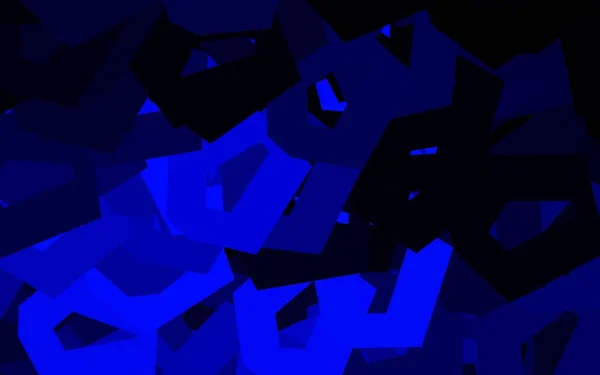 Plantilla Vectorial Dark Blue Estilo Hexagonal Ilustración Abstracta Brillante Estilo — Archivo Imágenes Vectoriales