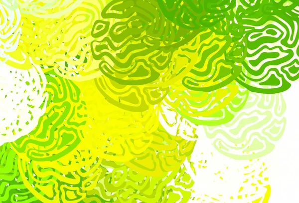 Hellgrüner Gelber Vektorhintergrund Mit Abstrakten Formen Moderne Abstrakte Illustration Mit — Stockvektor