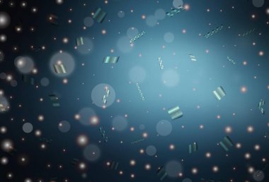 Daire şekilli koyu mavi vektör düzeni. Renkli su damlaları olan modern soyut çizimler. Bir cep telefonu için duvar kağıdı.