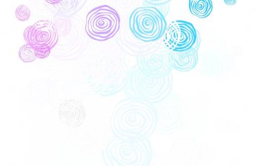 Açık Mor, pembe vektör doğal gül çizimi. Çiçeklerle bulanık şekilli yaratıcı çizimler. İşiniz için yeni tasarım.