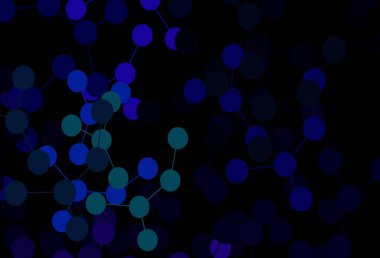 Koyu mavi, yeşil vektör arkaplan ve yapay zeka formları. Parlak renkli bir illüstrasyon ve yapay zekanın gerçek yapısı. Teklif verilerinin tanıtımı için akıllı tasarım.