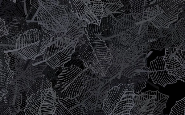 Шаблон Темно Серого Вектора Листьями Рисунок Листьев Стиле Оригами Градиентом — стоковый вектор