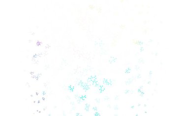 Açık mavi, yapay zeka ağlı sarı vektör deseni. Renkli yapay zeka yapısı, eğimli çizgiler ve noktalar. Poster ve teknoloji sembolü.