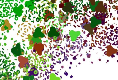 Açık yeşil, soyut şekilli kırmızı vektör dokusu. Soyut gradyan şekilli basit renkli çizimler. İşiniz için en iyi akıllı tasarım.