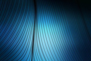 Wry çizgileri ile koyu mavi vektör düzeni. Çağdaş gradyan soyut çizgileri olan çizimler. Broşürler, broşürler için doku.