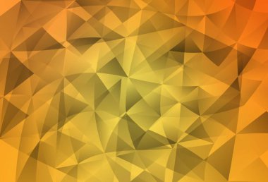 Üçgen biçiminde açık sarı vektör dokusu. Soyut üçgenli dekoratif tasarım. İniş sayfası için modern şablon.