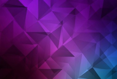 Açık Pembe, Mavi vektör soyut mozaik desen. Çokgen tarzda tamamen yeni bir renk çizimi. İşiniz için yepyeni bir tasarım..