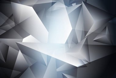 Koyu mavi vektör dokusu üçgen biçiminde. Üçgen şekilli ışıltılı soyut çizimler. Kartvizitiniz için modern tasarım.