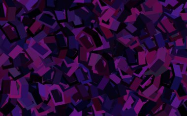 Altıgen şekilli koyu pembe vektör düzeni. Renkli altıgenli bulanık arkaplan. Reklamlar, broşürler için desen.