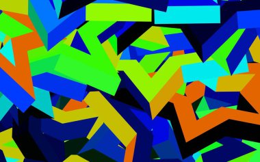 Açık mavi, gökyüzü yıldızlı yeşil vektör şablonu. Soyut şablondaki yıldızlarla dekoratif parlak illüstrasyon. Astronomi web siteleri için desen.