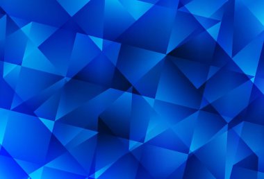 Hafif mavi vektör üçgen mozaik şablonu. Poligonal illüstrasyon parlayan, hangi üçgen oluşur. Senin arka plan için dokulu deseni.