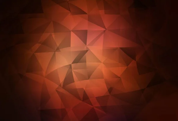 Темно Червоний Векторний Візерунок Полігональним Стилем Блискуча Абстрактна Ілюстрація Трикутними — стоковий вектор