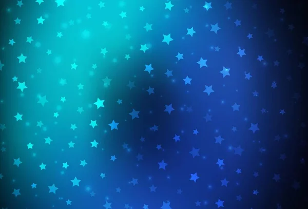 Azul Oscuro Diseño Vectorial Verde Con Copos Nieve Brillantes Estrellas — Archivo Imágenes Vectoriales