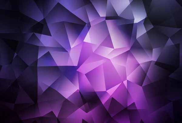 Темно Фиолетовый Розовый Векторный Многоугольник Фоне Красочная Абстрактная Иллюстрация Треугольниками — стоковый вектор