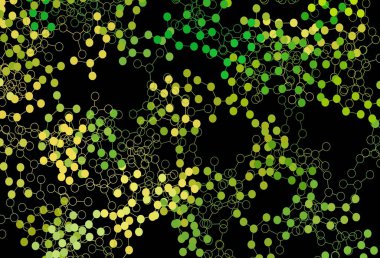 Koyu yeşil, sarı vektör arkaplan ve yapay zeka verileri. Parlak renkli bir illüstrasyon ve yapay zekanın gerçek yapısı. Teklif verilerinin tanıtımı için akıllı tasarım.