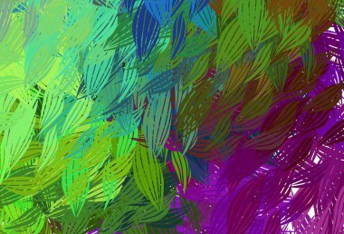 Rastgele biçimlerde ışık çok renkli vektör deseni. Rastgele şekillerle soyut tarzda dekoratif tasarım. İşiniz için en iyi akıllı tasarım.