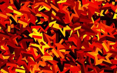 Koyu kırmızı, sarı vektör arkaplan ve renkli yıldızlar. Yıldızlı parlak renkli illüstrasyon. Fütürist reklamlar ve kitapçıklar için şablon.