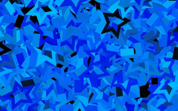 Modelo Vetor Blue Escuro Com Estrelas Céu Ilustração Abstrata Geométrica — Vetor de Stock