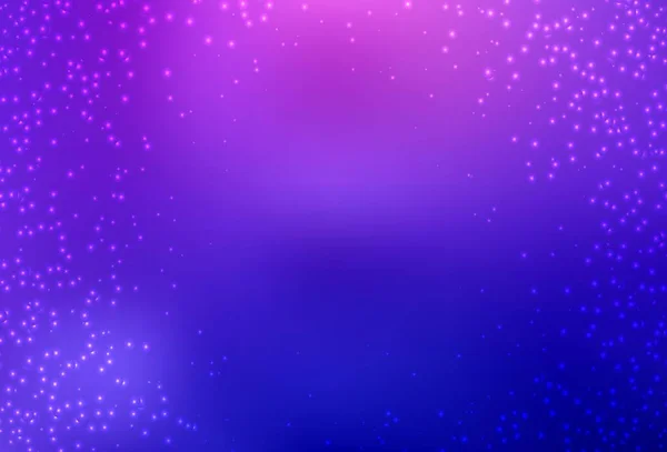 Light Pink Blue Vector Layout Cosmic Stars Glitter Abstract Illustration — Stock Vector